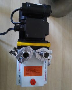 Pfeiffer Duo 2.5 Two Stage Rotary Vane Vacuum Pump with Stainless Steel Cylinder