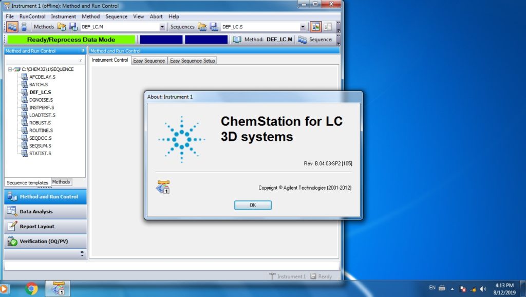 Agilent Chemstation LC B.04.03 Software