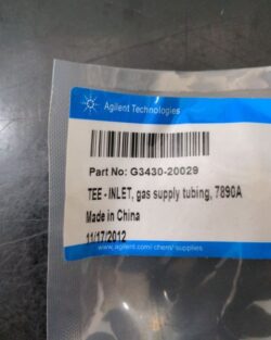Agilent Technologies TEE-INLET Gas Supply Tubing – 7890A – Part No: G3430-20029
